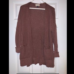 Cozy waffle knit cardigan